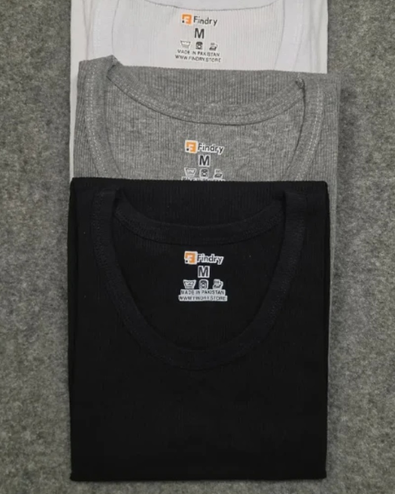 Pack of Three Ribbed Men's Tank Tops