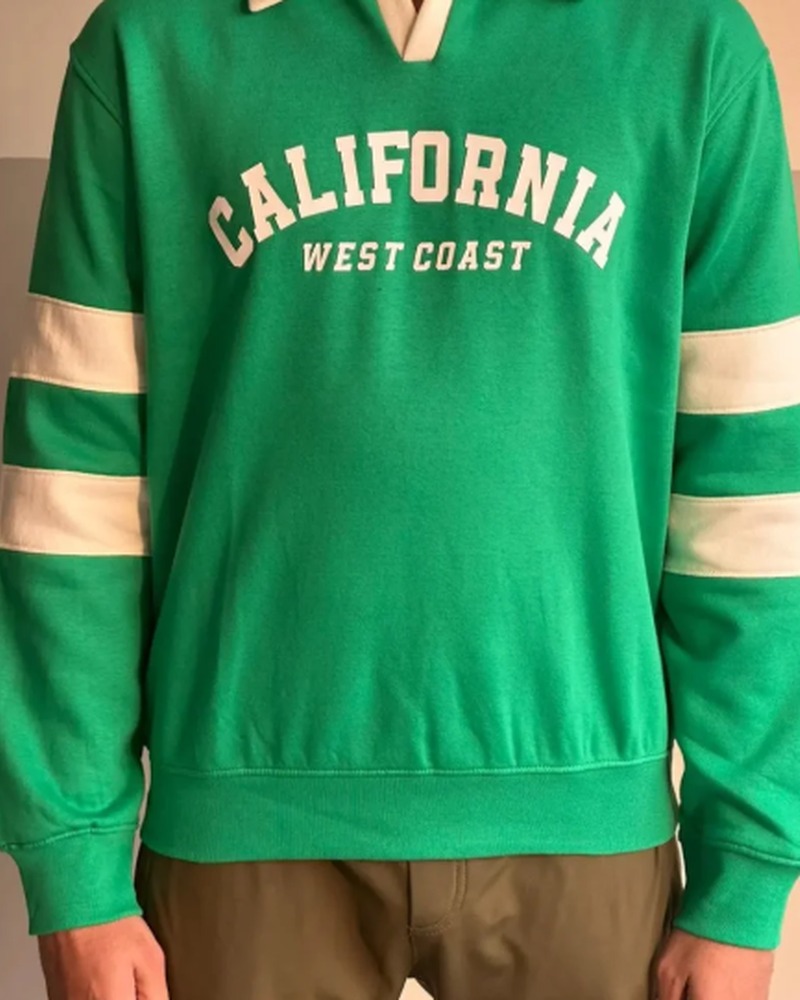 Parrot Green Rugby-Style Sweatshirt (Free Delivery)